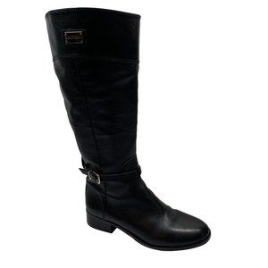 Antonio Melani Black Knee High Leather Riding Boots 8.5